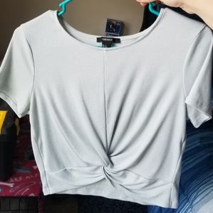 Mint Blue Crop Top